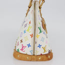 LOUIS VUITTON Monogram Multicolor Alma Hand Bag White M92647 LV Auth BA11105-5