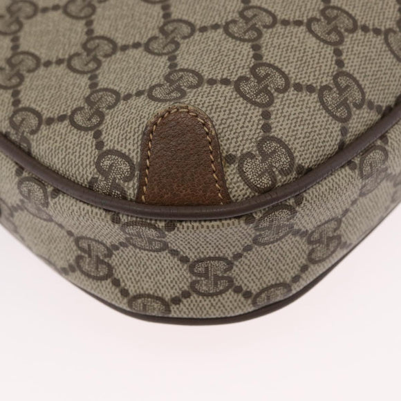 GUCCI GG Supreme Web Sherry Line Bag PVC Beige Gold 89 02 066 Auth BA11106