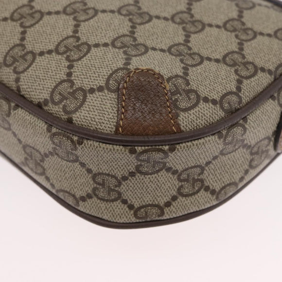 GUCCI GG Supreme Web Sherry Line Bag PVC Beige Gold 89 02 066 Auth BA11106