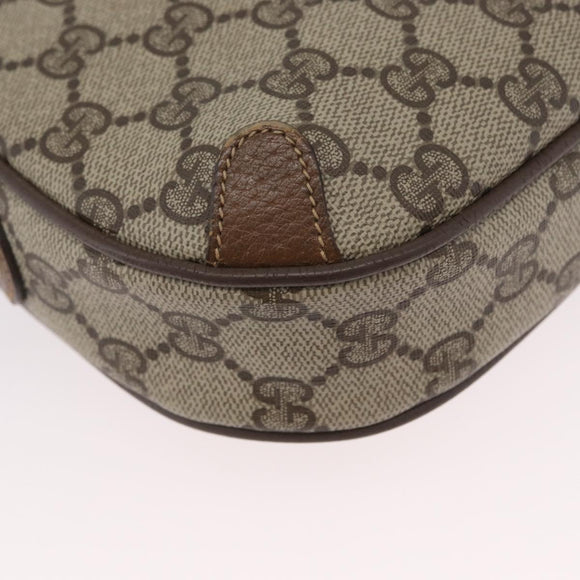 GUCCI GG Supreme Web Sherry Line Bag PVC Beige Gold 89 02 066 Auth BA11106