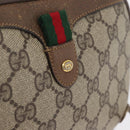 GUCCI GG Supreme Web Sherry Line Bag PVC Beige Gold 89 02 066 Auth BA11106-17