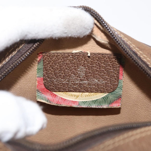 GUCCI GG Supreme Web Sherry Line Bag PVC Beige Gold 89 02 066 Auth BA11106