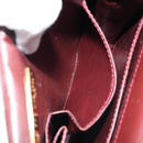 CARTIER Must Line Umhängetasche Leder Bordeaux Gold Auth BA11108-20