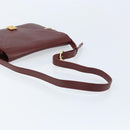 CARTIER Must Line Umhängetasche Leder Bordeaux Gold Auth BA11108-7