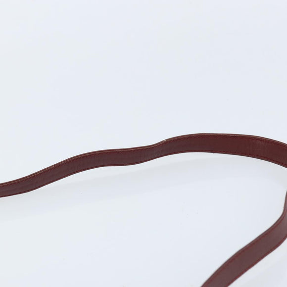 CARTIER Must Line Umhängetasche Leder Bordeaux Gold Auth BA11108