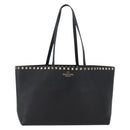 VALENTINO Rock Studs Tote Bag Leather Black Silver Auth BA11109-13
