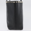VALENTINO Rock Studs Tote Bag Leather Black Silver Auth BA11109-4