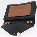 CELINE Large Flap Chain Shoulder Bag Leather Multicolor Gold Auth BA11111-10