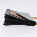 CELINE Large Flap Chain Shoulder Bag Leather Multicolor Gold Auth BA11111-3