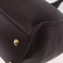 SAINT LAURENT petit cabas Hand Bag Leather 2way Purple Gold Auth BA11112-18