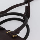 SAINT LAURENT petit cabas Hand Bag Leather 2way Purple Gold Auth BA11112-14