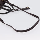 SAINT LAURENT petit cabas Hand Bag Leather 2way Purple Gold Auth BA11112-8