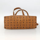 MCM Logogram Vicetos Tote Bag PVC Brown Gold Auth BA11113-5