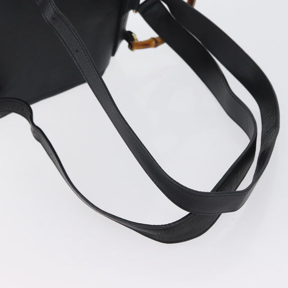 GUCCI Bambus Rucksack Leder Schwarz Gold 003 2058 0016 Auth BA11115