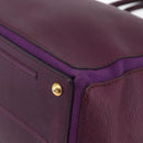 SAINT LAURENT Hand Bag Leather Purple Gold 274766 Auth BA11116V-9