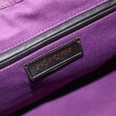 SAINT LAURENT Hand Bag Leather Purple Gold 274766 Auth BA11116V-18