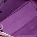SAINT LAURENT Hand Bag Leather Purple Gold 274766 Auth BA11116V-10