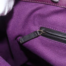 SAINT LAURENT Hand Bag Leather Purple Gold 274766 Auth BA11116V-21