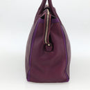 SAINT LAURENT Hand Bag Leather Purple Gold 274766 Auth BA11116V-3