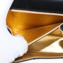 Salvatore Ferragamo Vala Shoulder Bag Satin Black Gold Auth BA11117-21