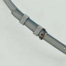 MCM Hand Bag Leather 2way Light Blue Silver Auth BA11118V-15