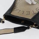 Stella MacCartney Shoulder Bag Canvas Leather 2way Beige Gold Auth BA11119-6