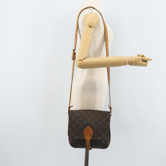 LOUIS VUITTON Monogram Cartouchiere MM Shoulder Bag M51253 LV Auth BA11126