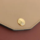 CELINE Trifold Wallet Chain Bag Leather Multicolor Gold Auth BA11127-18
