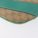 GUCCI GG Canvas Schoudertas Beige Mintgroen Zilver 124357 Auth BA11129-15