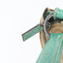 GUCCI GG Canvas Schoudertas Beige Mintgroen Zilver 124357 Auth BA11129-10