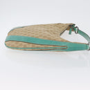 GUCCI GG Canvas Schoudertas Beige Mintgroen Zilver 124357 Auth BA11129-3