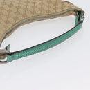 GUCCI GG Canvas Schoudertas Beige Mintgroen Zilver 124357 Auth BA11129-7
