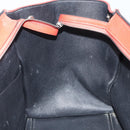 CELINE Trapeze Hand Bag Leather 2way Red Silver Auth BA11130-22