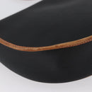 Christian Dior Shoulder Bag Coated Canvas Black Gold Auth BA11133-15