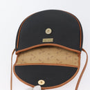 Christian Dior Shoulder Bag Coated Canvas Black Gold Auth BA11133-11