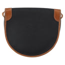 Christian Dior Shoulder Bag Coated Canvas Black Gold Auth BA11133-2