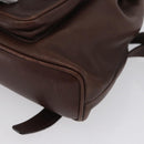 GUCCI Bamboo Backpack Leather Brown Gold 003 2058 0030 Auth BA11134-16