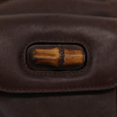 GUCCI Bamboo Backpack Leather Brown Gold 003 2058 0030 Auth BA11134-19