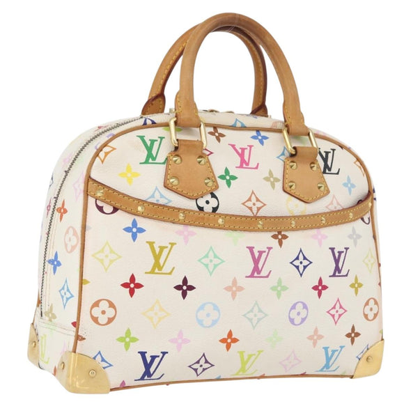 LOUIS VUITTON Monogram Multicolor Trouville Bag White M92663 LV Auth BA11135