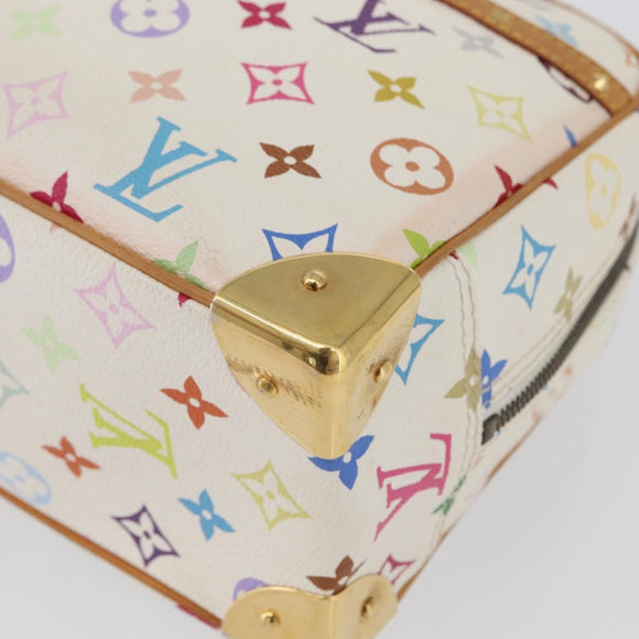 LOUIS VUITTON Monogram Multicolor Trouville Bag White M92663 LV Auth BA11135