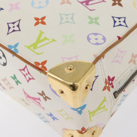 LOUIS VUITTON Monogram Multicolor Trouville Bag White M92663 LV Auth BA11135