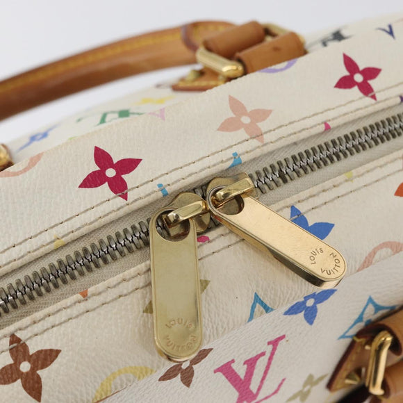 LOUIS VUITTON Monogram Multicolor Trouville Bag White M92663 LV Auth BA11135