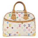 LOUIS VUITTON Monogram Multicolor Trouville Bag White M92663 LV Auth BA11135-13