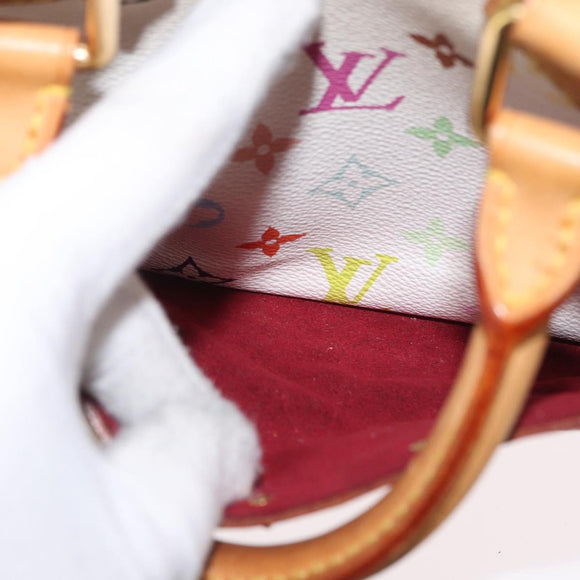 LOUIS VUITTON Monogram Multicolor Trouville Bag White M92663 LV Auth BA11135