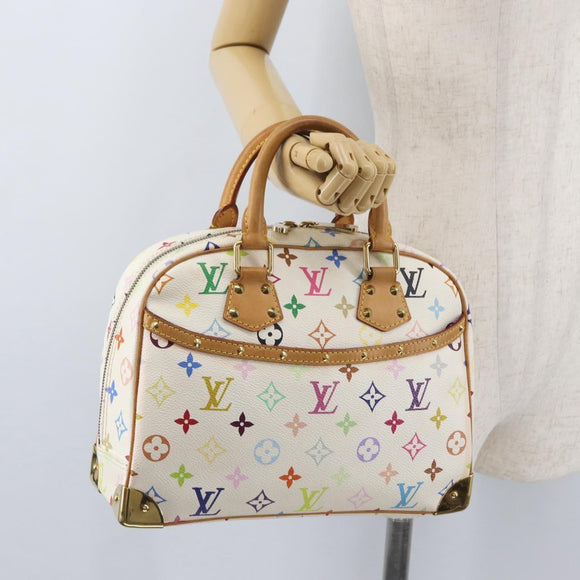 LOUIS VUITTON Monogram Multicolor Trouville Bag White M92663 LV Auth BA11135