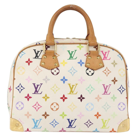 LOUIS VUITTON Monogram Multicolor Trouville Bag White M92663 LV Auth BA11135