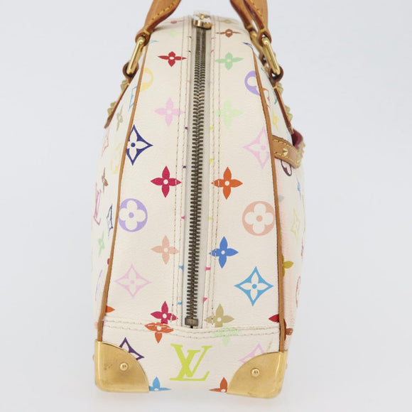LOUIS VUITTON Monogram Multicolor Trouville Bag White M92663 LV Auth BA11135
