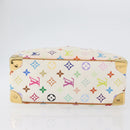 LOUIS VUITTON Monogram Multicolor Trouville Bag White M92663 LV Auth BA11135-5