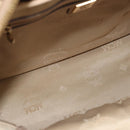 MCM Logogram Vicetos Backpack PVC Leather Beige Gold Silver Auth BA11136-21