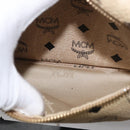 MCM Logogram Vicetos Backpack PVC Leather Beige Gold Silver Auth BA11136-27